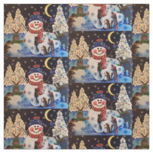 Tecido "Uma Noite Encantada na Neve"