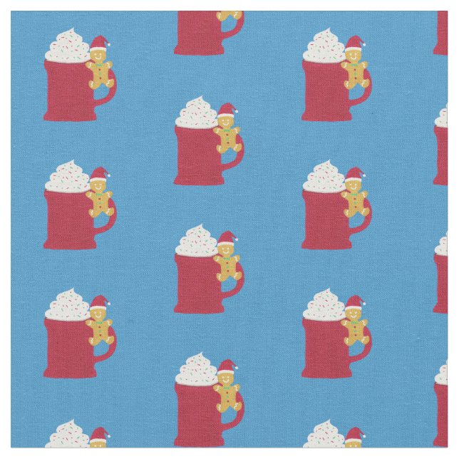 Tecido Uma Taça de Feliz Natal (Detalhe)