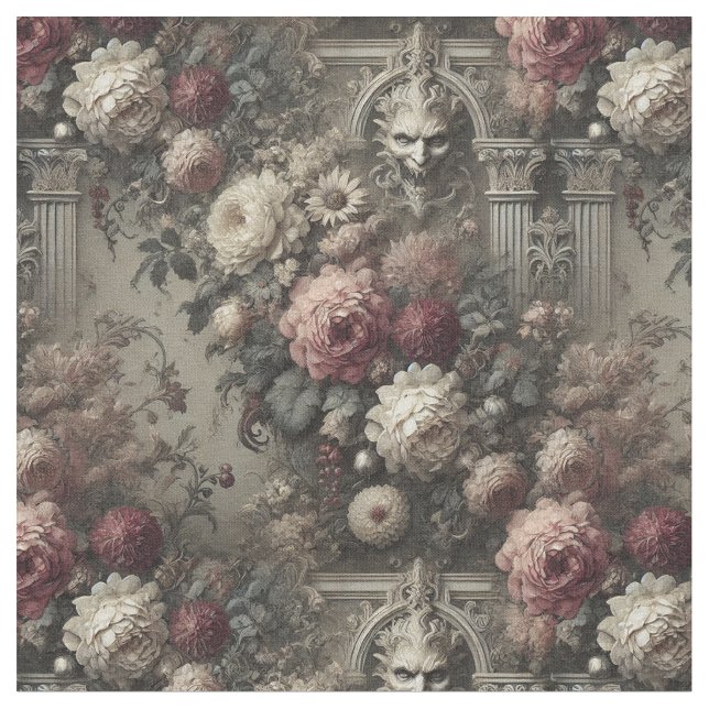 Tecido Uma tarde com Bram Stoker - Azulejo clássico (Detalhe)