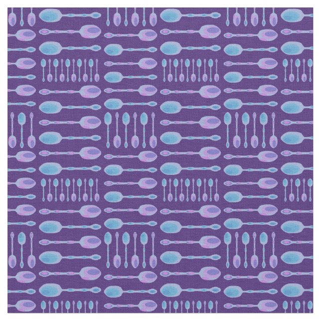 Tecido Única Artsy Spoons! (Roxo) (Detalhe)