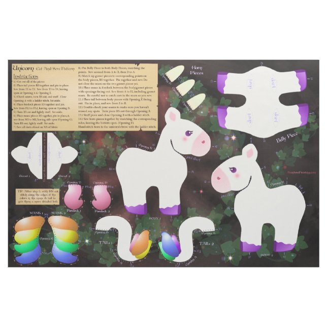 Tecido Unicorn Recortar e mastigar (Jarda)
