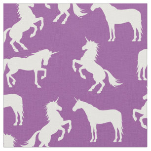 Tecido Unicorn Silhouettes Purple
