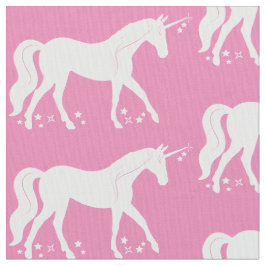 Tecido Unicórnio entre as estrelas na silhueta