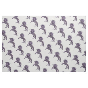 Tecido Unicórnio roxo bonito de Boho
