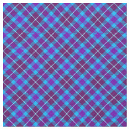 Tecido Unisex de tendência de padrão azul roxo Xadrez Gru