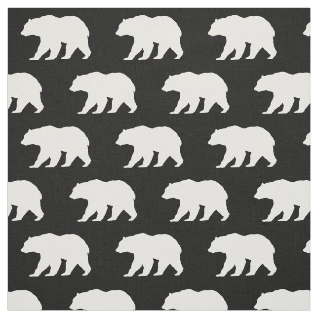 Tecido Urso Silhouette Woodland (Modelo)