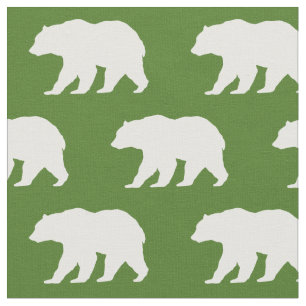 Tecido Urso Silhouette Woodland