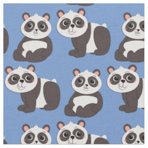 Tecido Ursos Panda Crianças Fofas