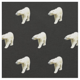 Tecido Ursos polares no preto