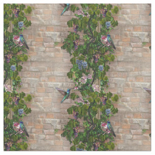 Tecido Uvas, chupas de mel e papel de parede