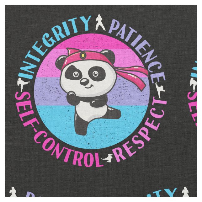 Tecido Valores de Artes Marciais - Mindset Girly Karate (Detalhe)