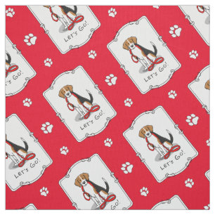 Tecido Vamos! (andar) Cão de Beagle (triz cor 3)