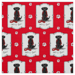 Tecido Vamos! Black Labrador Retriever - Cachorro Bonito