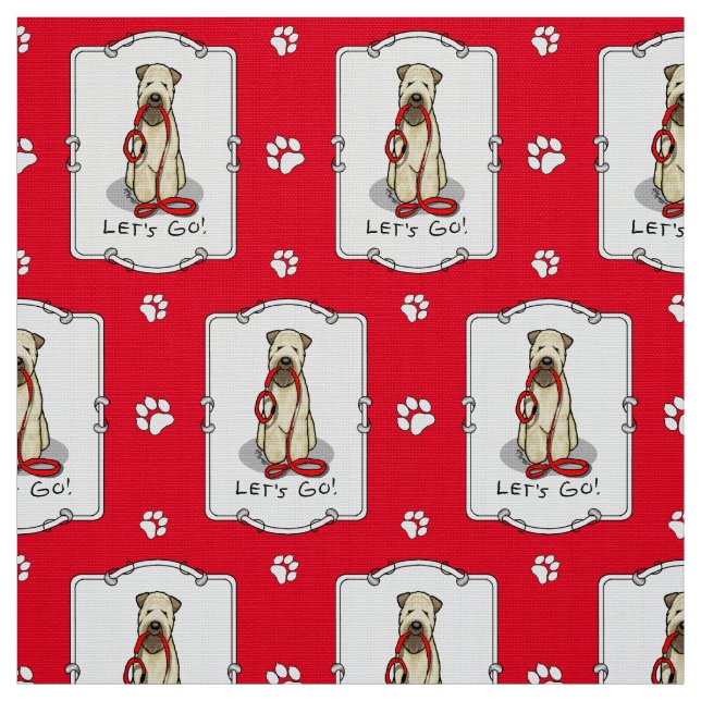 Tecido Vamos! Cão de Terrier de Walk Wheaten (batido em 1 (Modelo)