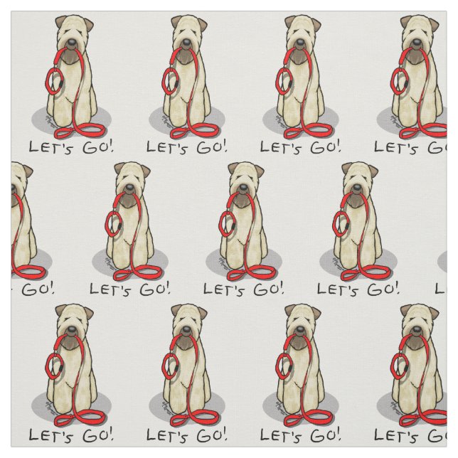 Tecido Vamos! Cão de Terrier de Walk Wheaten (batido em 1 (Modelo)