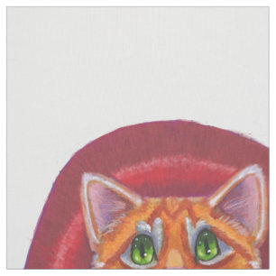 Tecido Vampiro de Halloween Tabby Cat com Bat