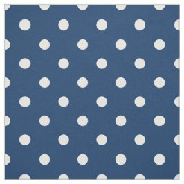 Tecido Velha Glória Azul Branco Bolinhas
