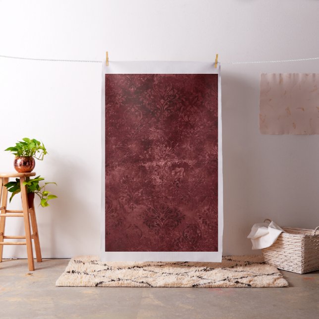 Tecido Velvety Henna Damask | Grunge vermelhos (In Situ)