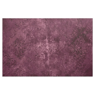 Tecido Velvety Wine Damask   Bordeaux Sangria Grunge Glam