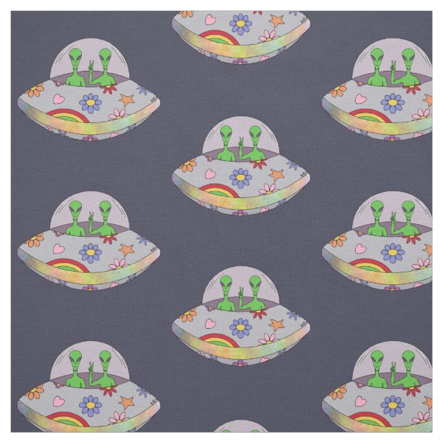 Tecido Vêm no UFO da paz (Modelo)