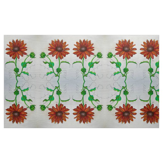 Tecido verão de girassol (Jarda)