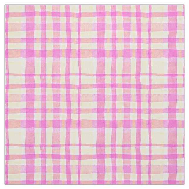 Tecido Verão de xadrez de gingham rosa (Modelo)