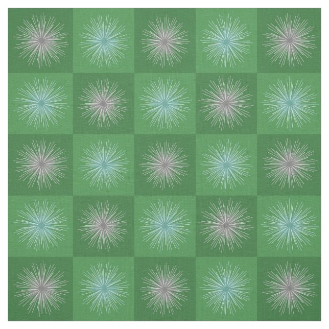 Tecido Verdadeiros Starbursts de Natal do século médio (Modelo)