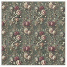 Tecido Verdante Lycantrópico - Azulejo Gótico denso