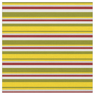 Tecido Verde, Amarelo, Cinzas Claras, Vermelho Escuro E C