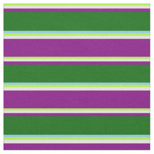 Tecido Verde, Amarelo, Roxo, Verde Escuro e Azul Céu Clar