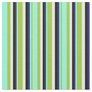 Tecido Verde, Amarino, Azul, Preto e Branco da meia-noite