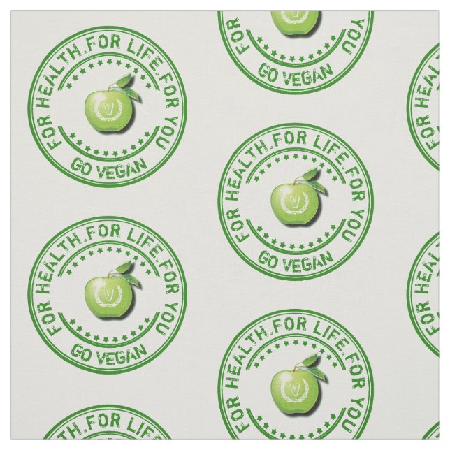 Tecido Verde Apple do vegetariano do Vegan para a saúde (Modelo)