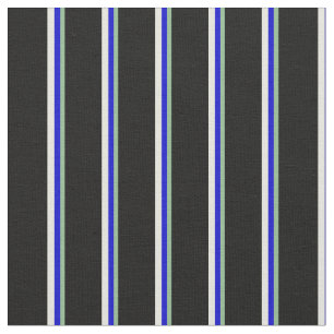 Tecido Verde, Azul, bege e Linhas Pretas do Mar Negro