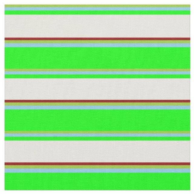 Tecido Verde, Azul-Céu, Limão, bege e vermelho escuro (Detalhe)