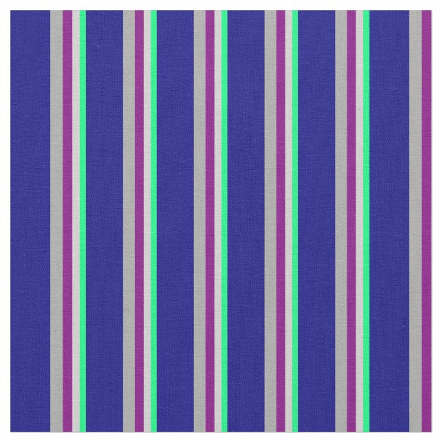 Tecido Verde, Cinza clara, roxo, Cinza escura e azul (Detalhe)