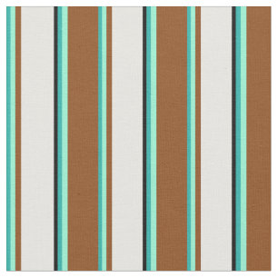Tecido Verde-claro-marinho, Aquamarino, castanho, branco 