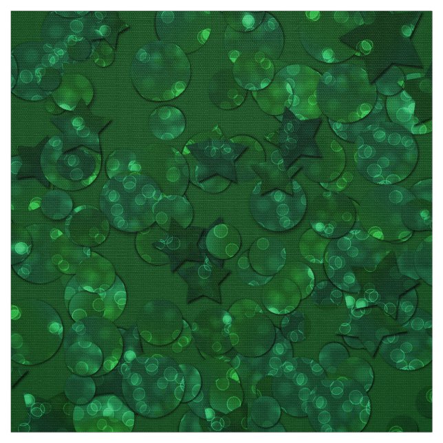 Tecido Verde, confete, brilho (Modelo)