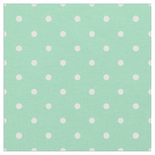 Tecido Verde De Espuma Do Mar Com Bolinhas Brancas