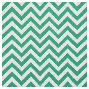 Tecido Verde de jade, teste padrão de ziguezague branco