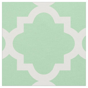 Tecido verde do teste padrão de Quatrefoil da