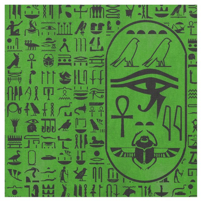 Tecido Verde dos Hieroglyphics (Detalhe)