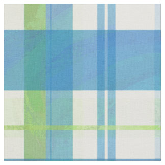 Tecido Verde e azul da xadrez de Madras