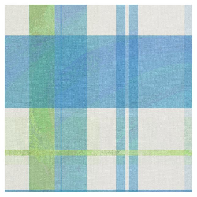 Tecido Verde e azul da xadrez de Madras (Detalhe)