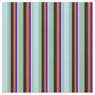 Tecido Verde-escuro, Azul-Pó, Azul, Vermelho e Preto