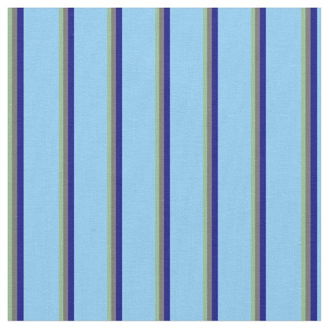 Tecido Verde-escuro, Cinza-escuro, azul e azul-céu claro (Detalhe)