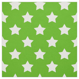 Tecido Verde Estrelas Brancas Padrão Têxtil Decorativo