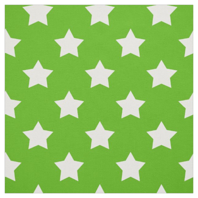 Tecido Verde Estrelas Brancas Padrão Têxtil Decorativo (Modelo)