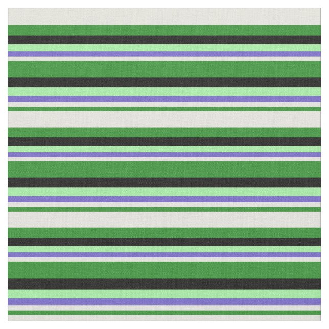 Tecido Verde-Floresta, bege, Azul-Chapa, Verde e Preto (Detalhe)