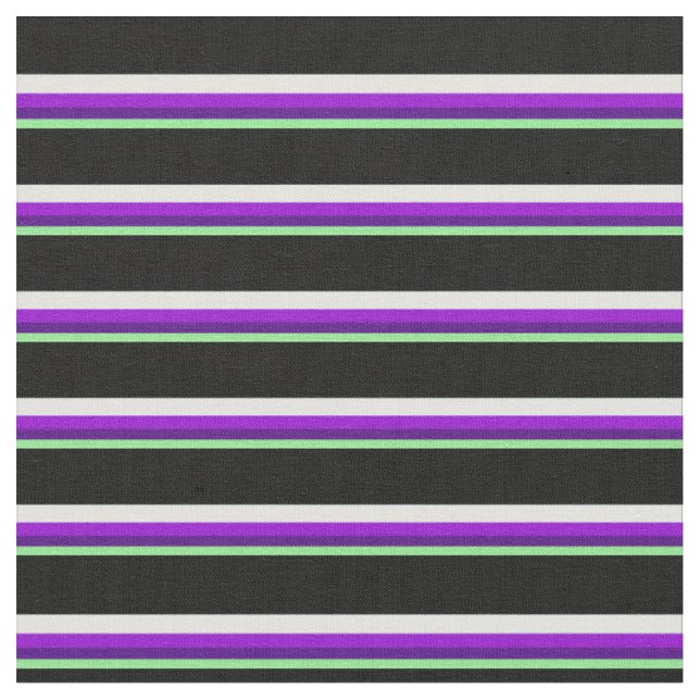 Tecido Verde, Indigo, Violeta Escuro, Ciano Claro e Preto (Detalhe)