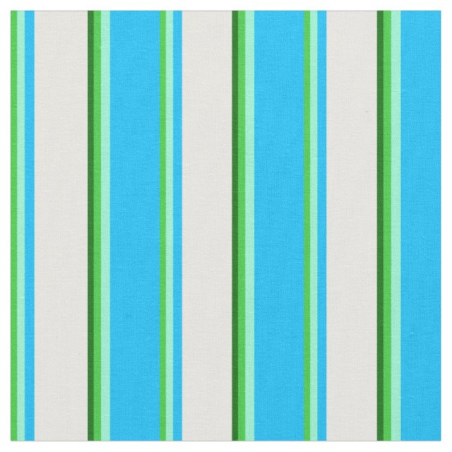 Tecido Verde limão, Aquamarine, Azul, Branco e Verde Escu (Detalhe)